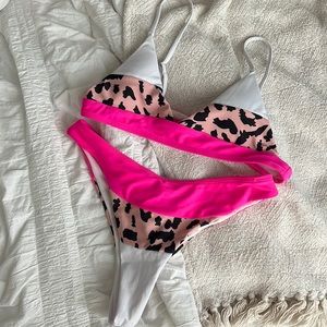 Pink cheetah bikini